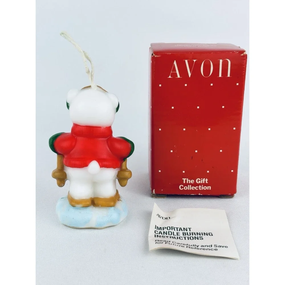 Avon‎ Gift Collection North Pole Pals Candle Ornament- Polar Bear Vintage 1988